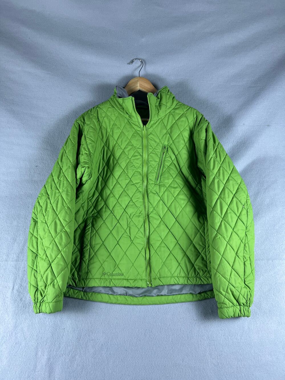 Columbia Core Interchange Jacket Womens XL Green Full Zip Quilted Outdoor Winter
